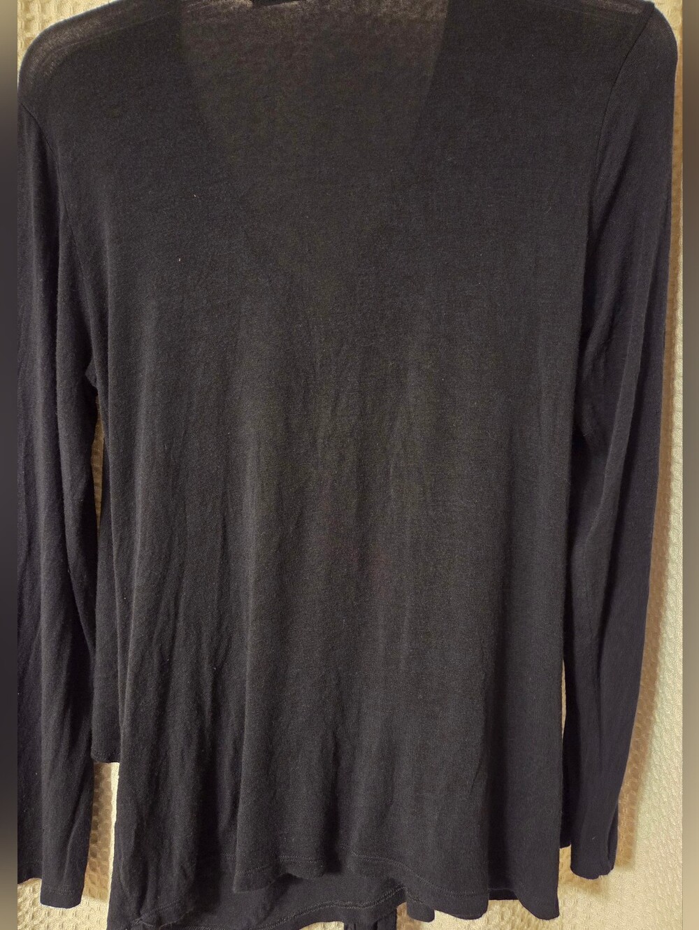Coin 1804 Los Angeles Black Long Sleeve Tie-Front Top, Large - Picture 2 of 5